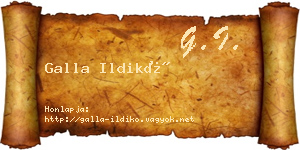 Galla Ildikó névjegykártya